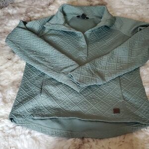 Green Quilted Pullover